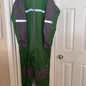 Green and Gray One-Piece Suit